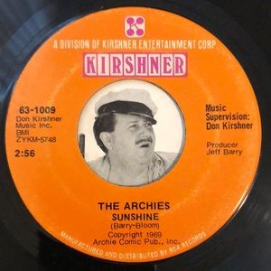 The Archies Over And Over Vinyl 45 Record